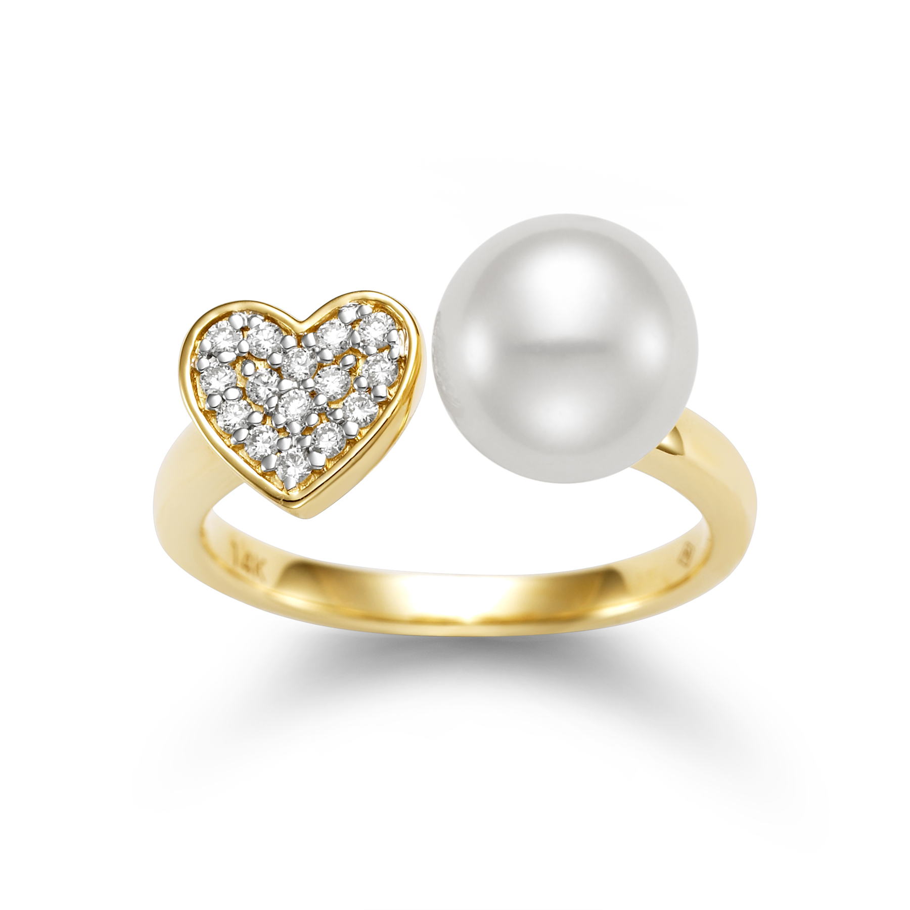 Geo Diamond Heart Ring