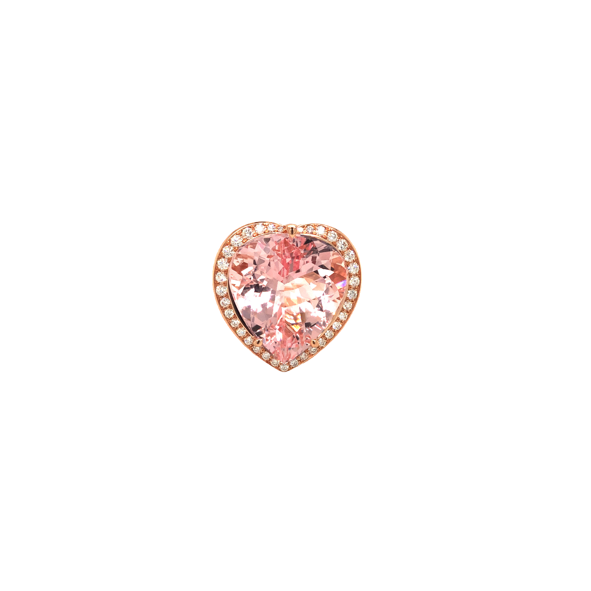 Morganite Heart Ring