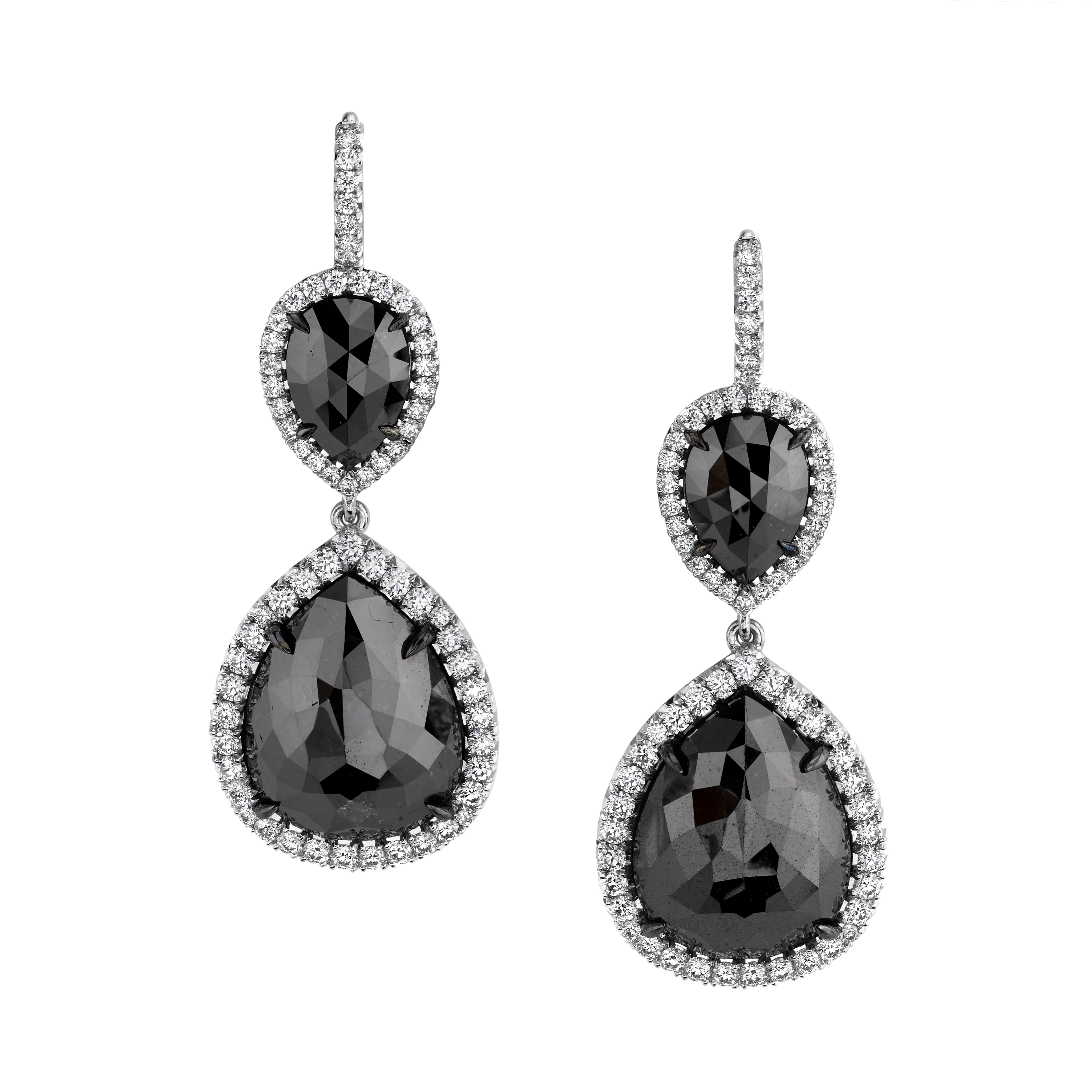 Black Diamond Drop Earrings