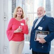 Lesley Kralis of Sponsor Synchrony Financial with JA Board Member Chuck Kuba Lesley Kralis of Sponsor Synchrony Financial with JA Board Member Chuck Kuba