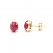 Greenland Ruby Cabochon EArrings Greenland Ruby Cabochon EArrings