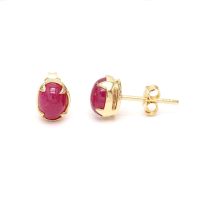 Greenland Ruby Cabochon EArrings
