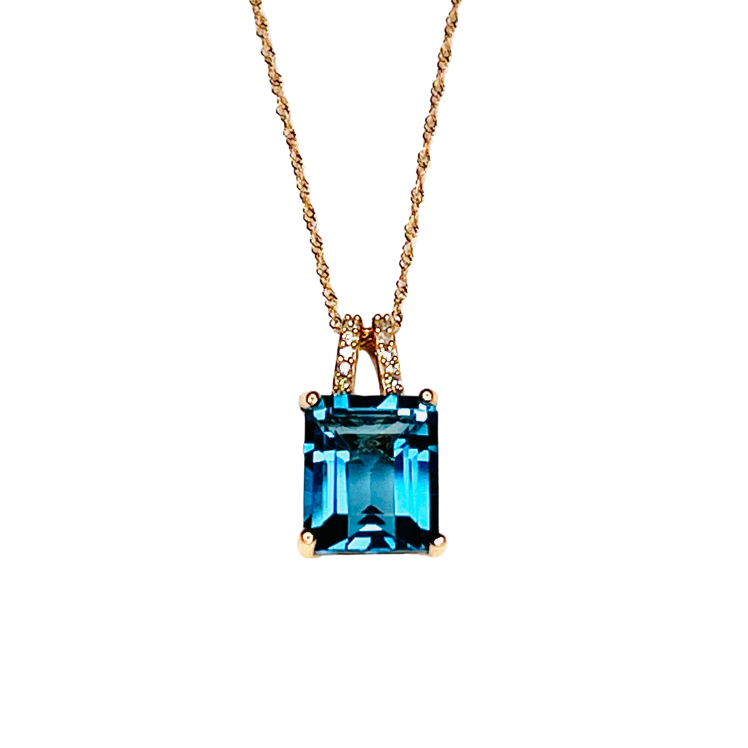 Blue Topaz Pendant