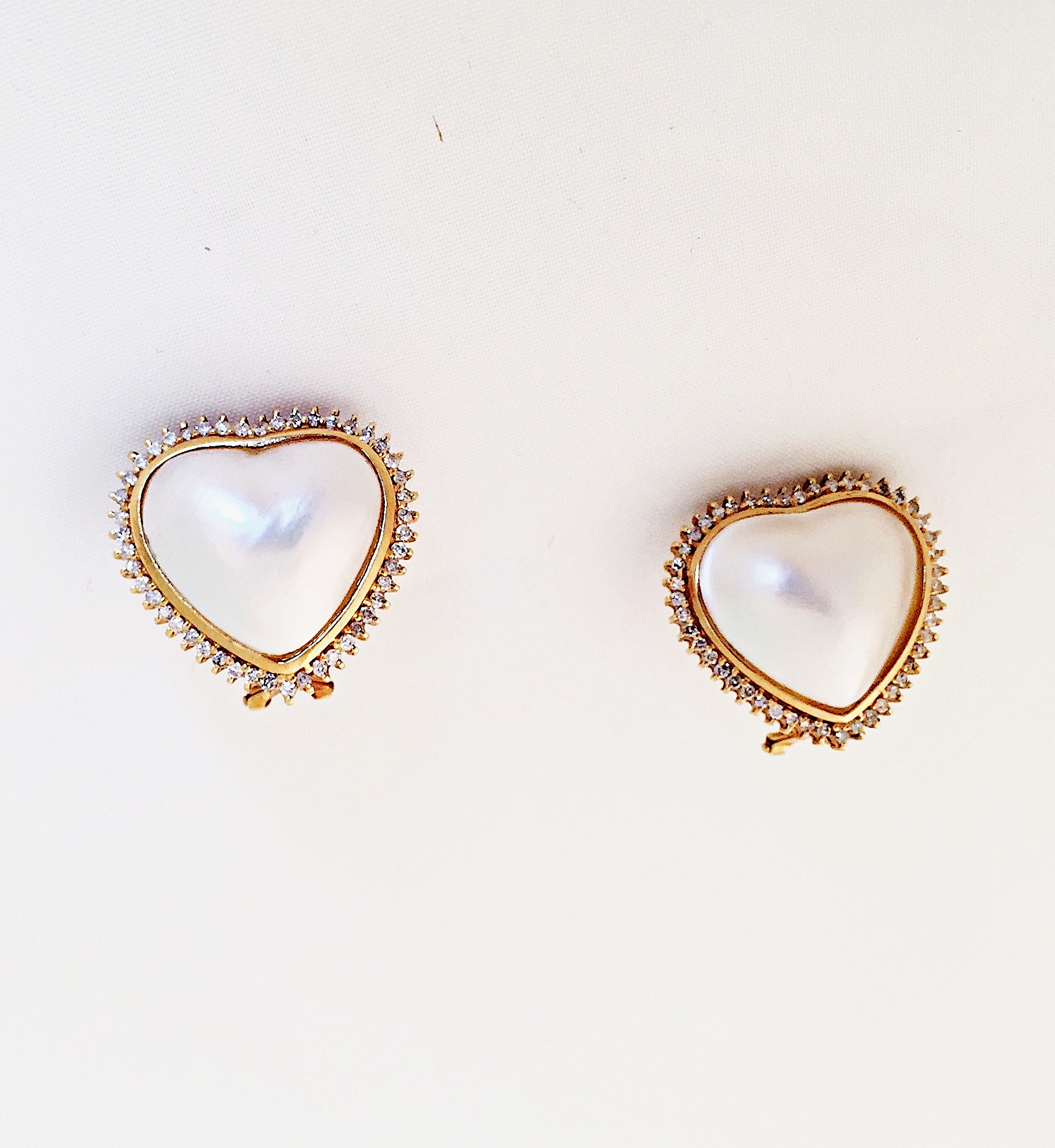 Pearl Heart Earrings