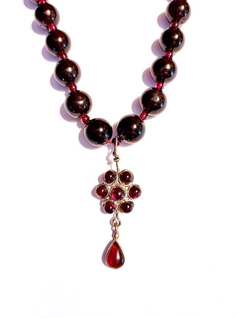 Garnet Beaded Necklace