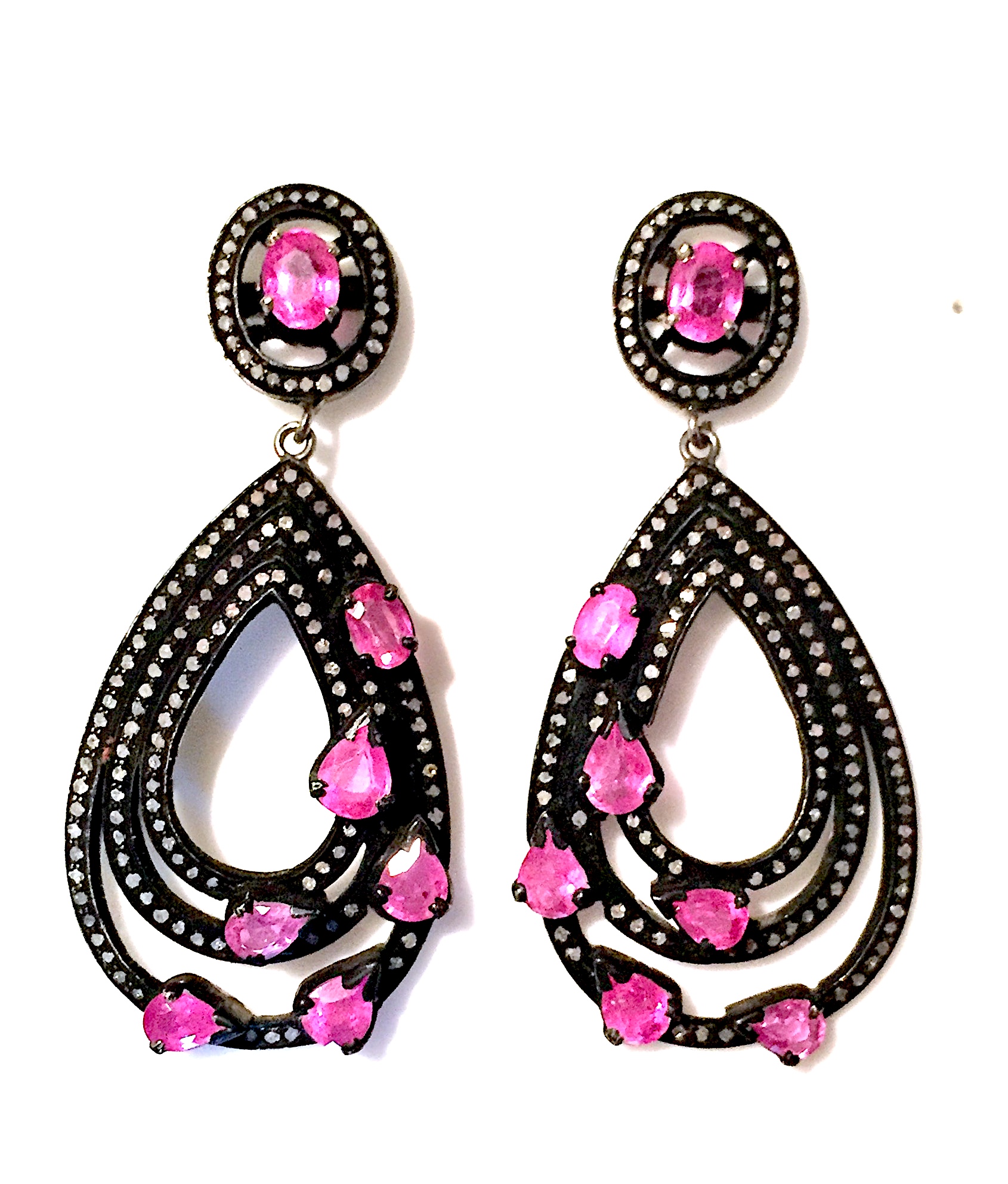 Pink Sapphire Earrings