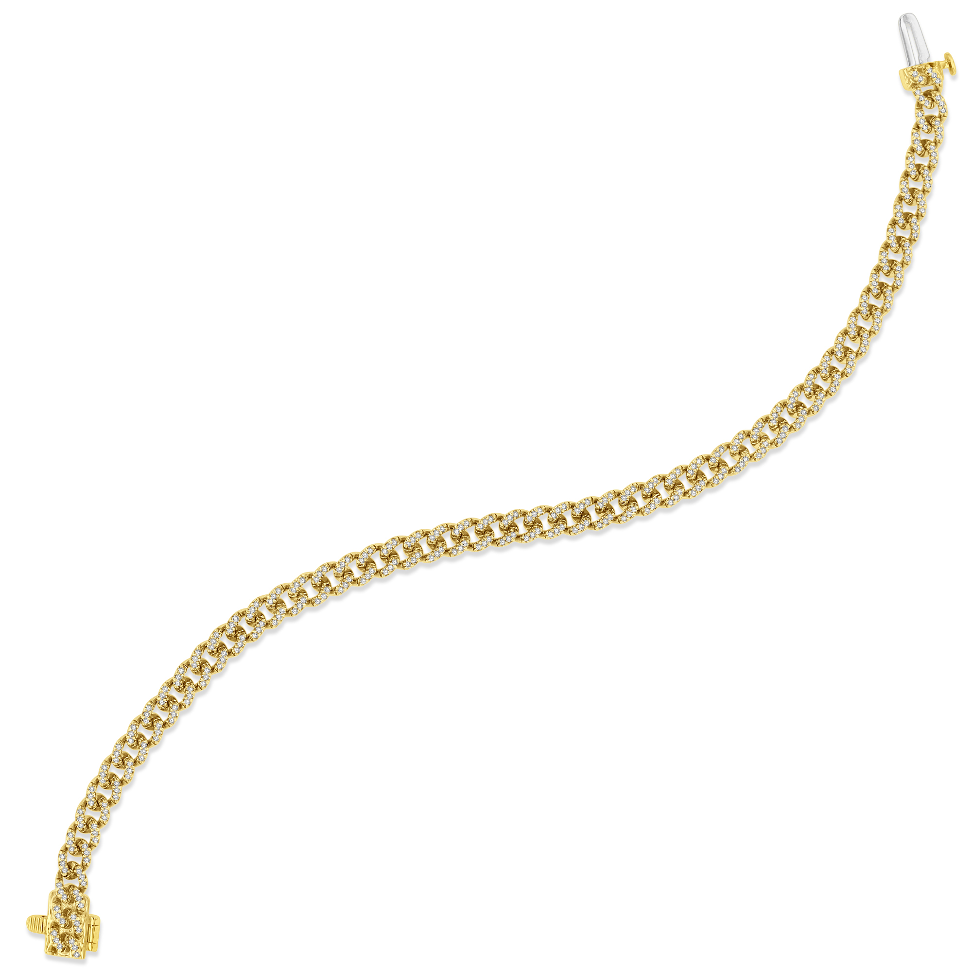 Diamond Curb & Cuban Link Bracelet