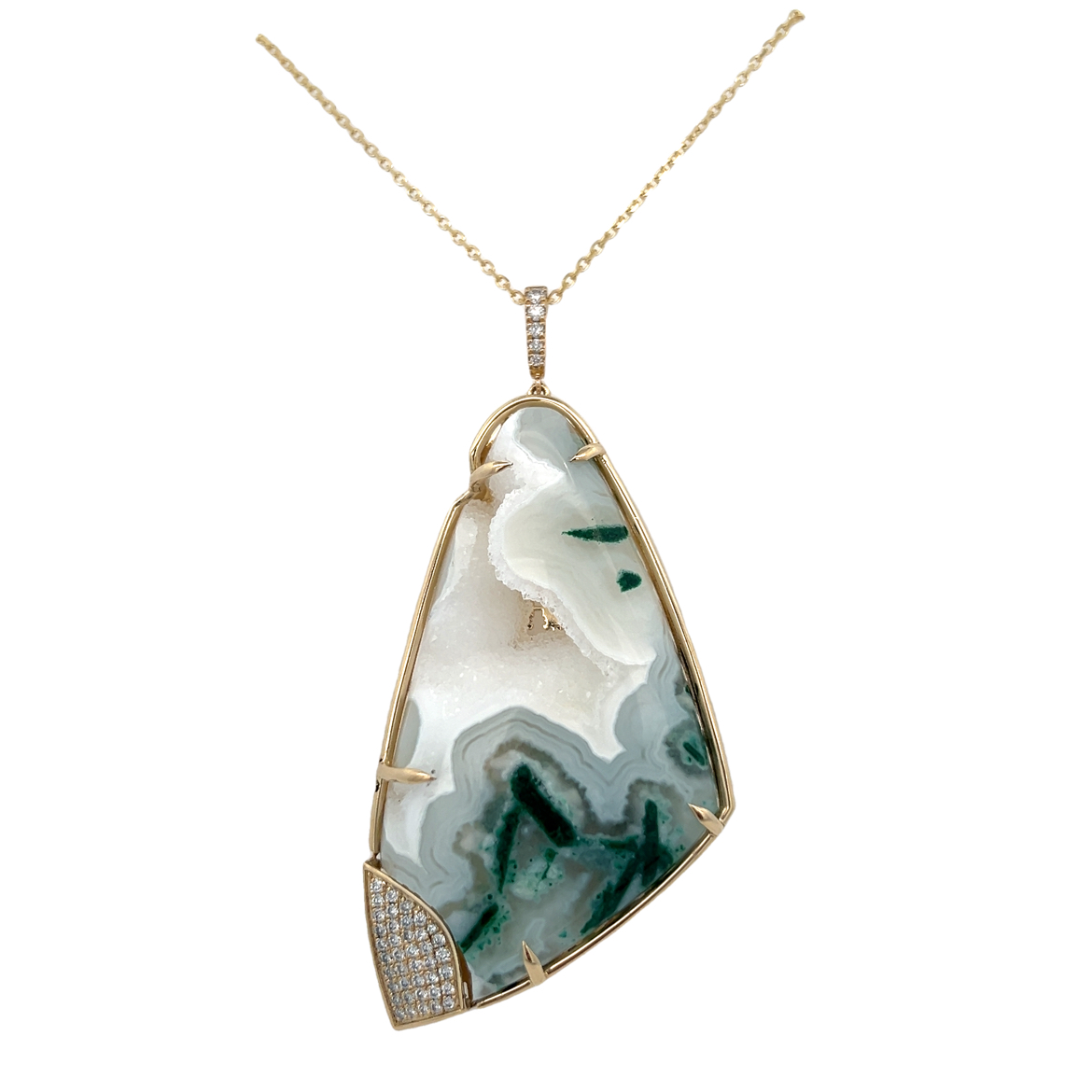 Quartz and Malachite Necklace