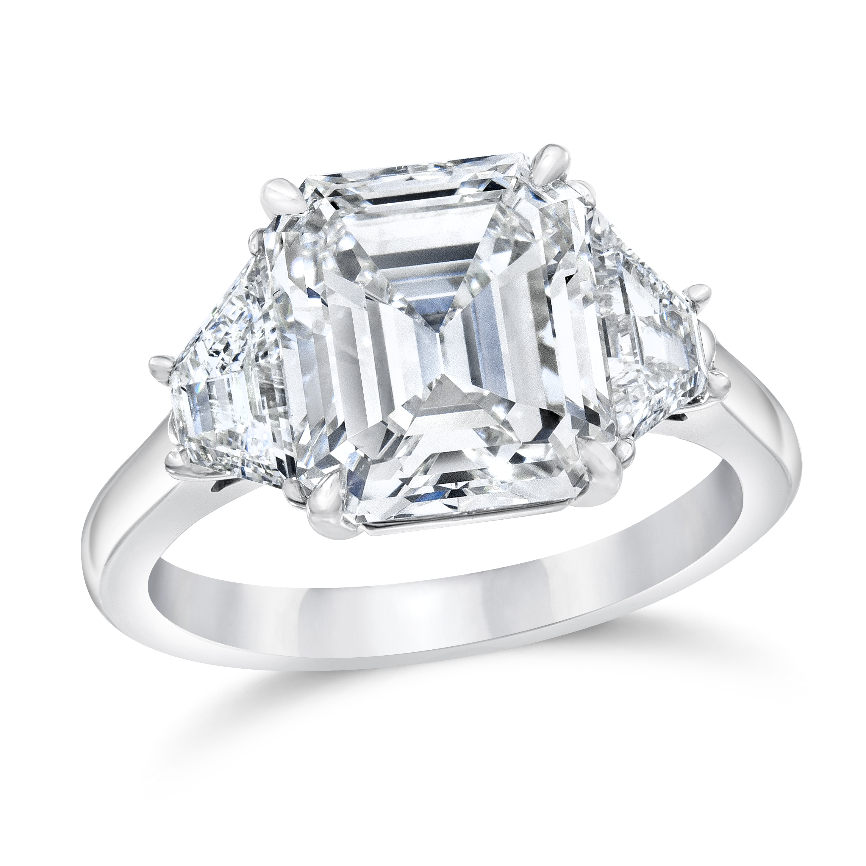 3 Stone Radiant Engagement Ring