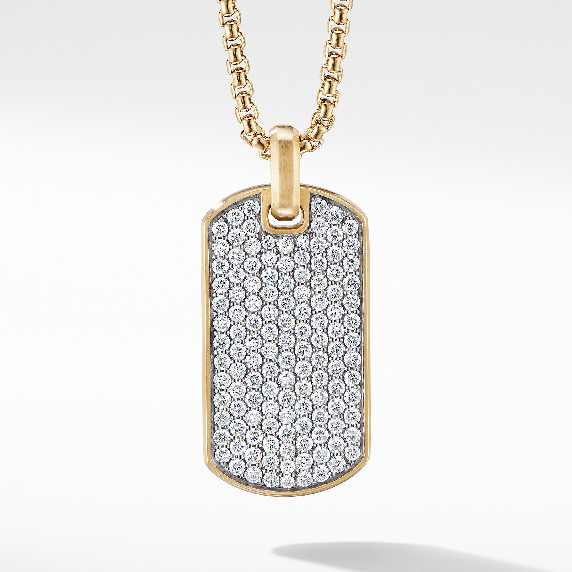 Diamond Dog Tag Necklace