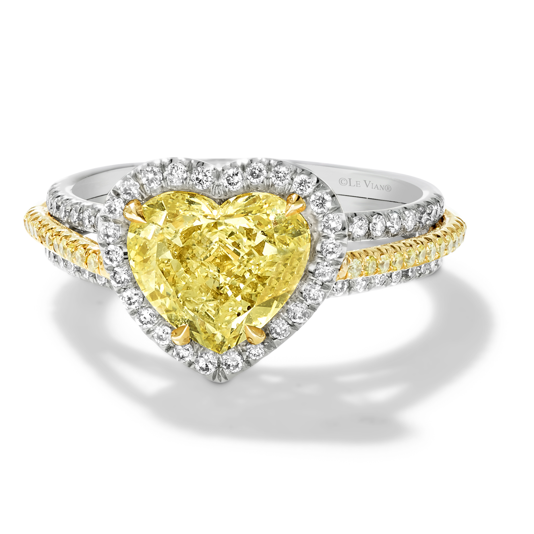 Yellow Diamond Heart Engagement Ring