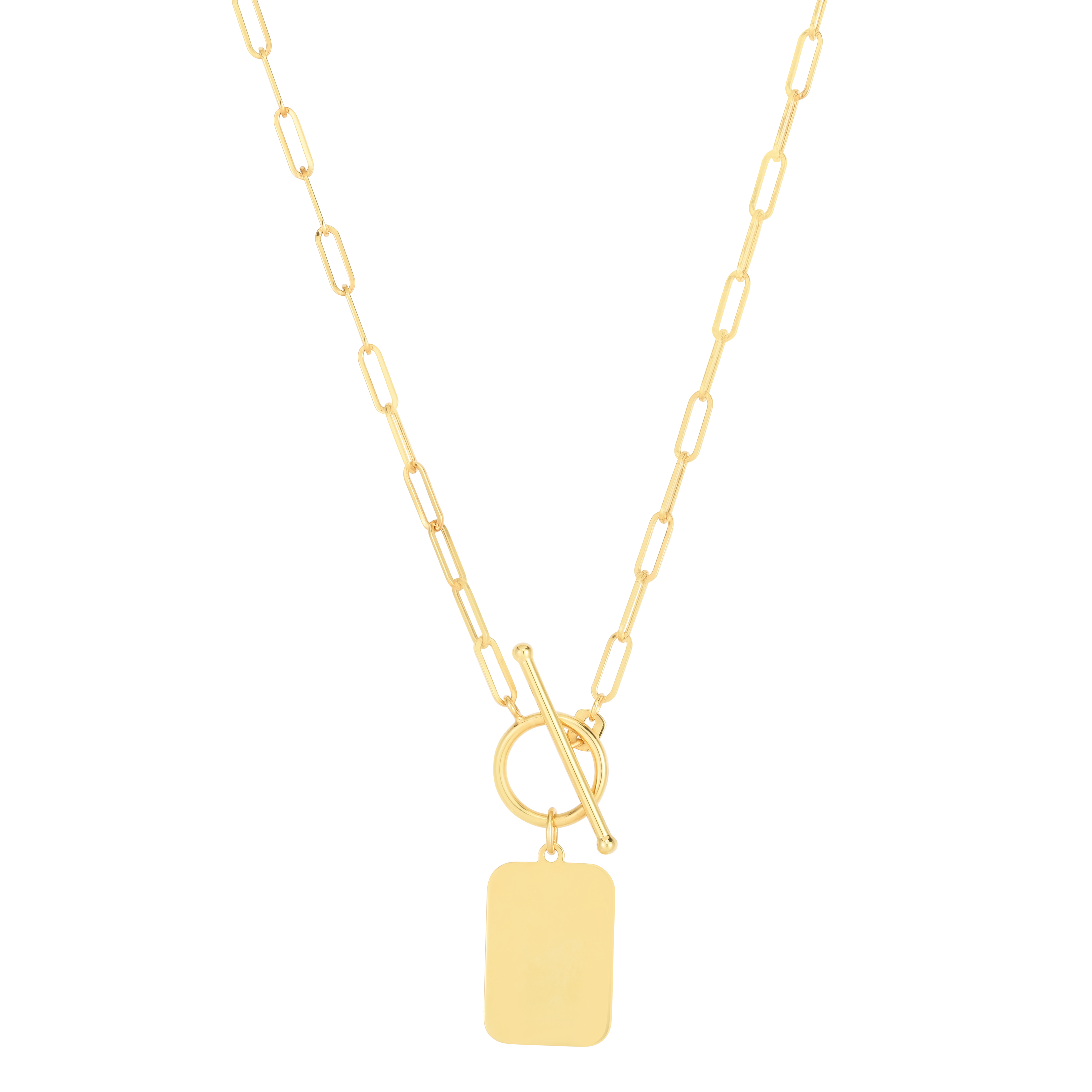 Paperclip Tag Necklace