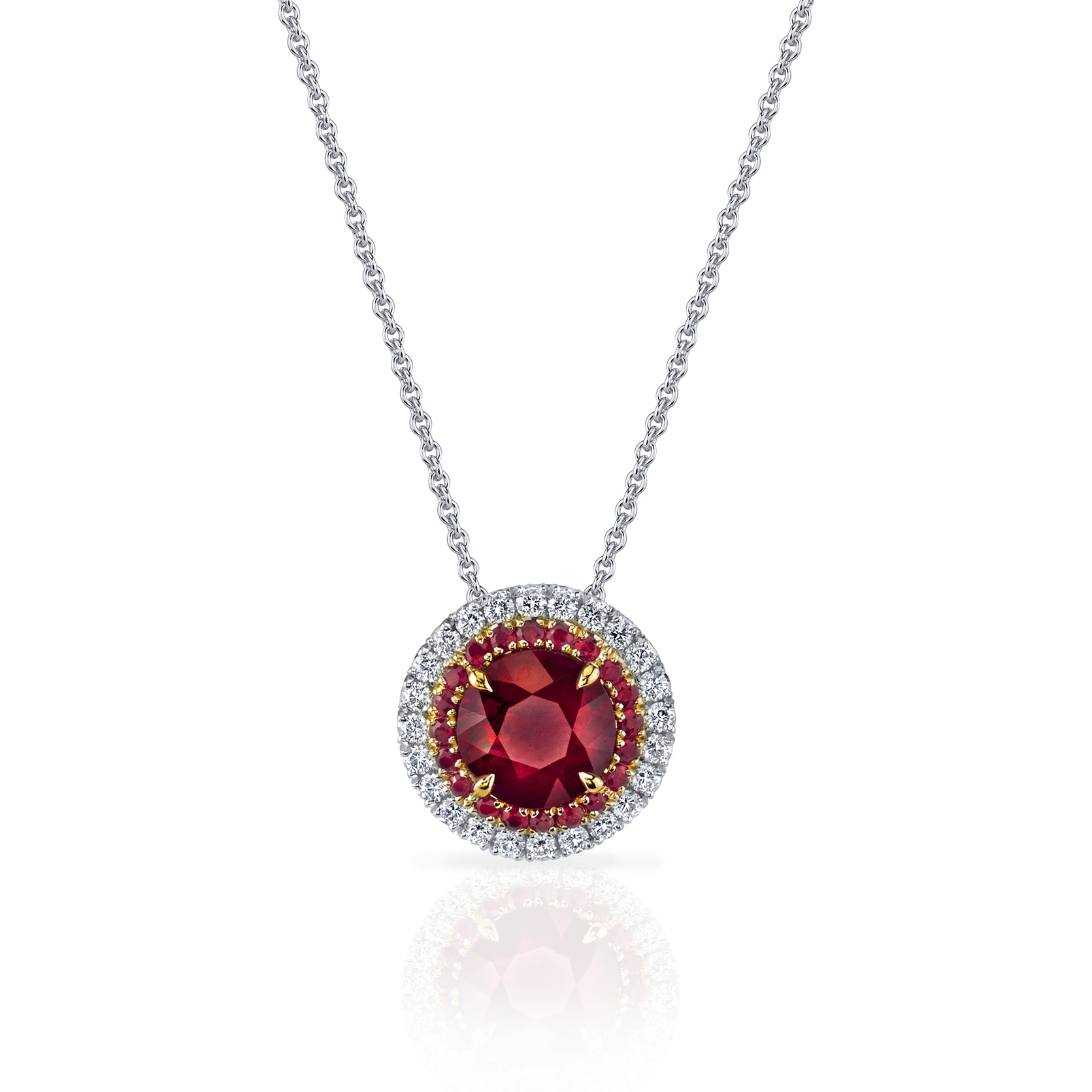 Round Ruby Pendant