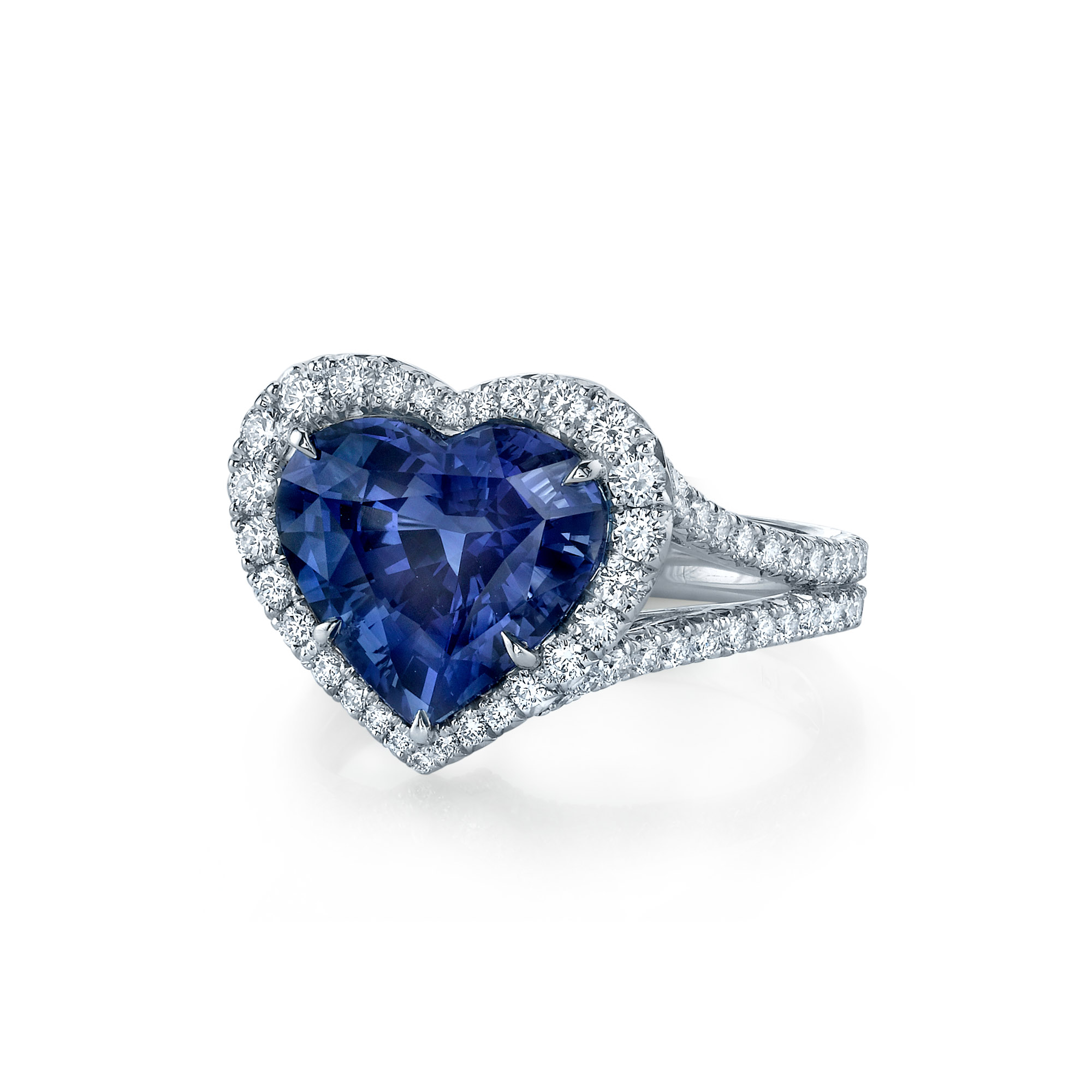 Sapphire Heart Ring