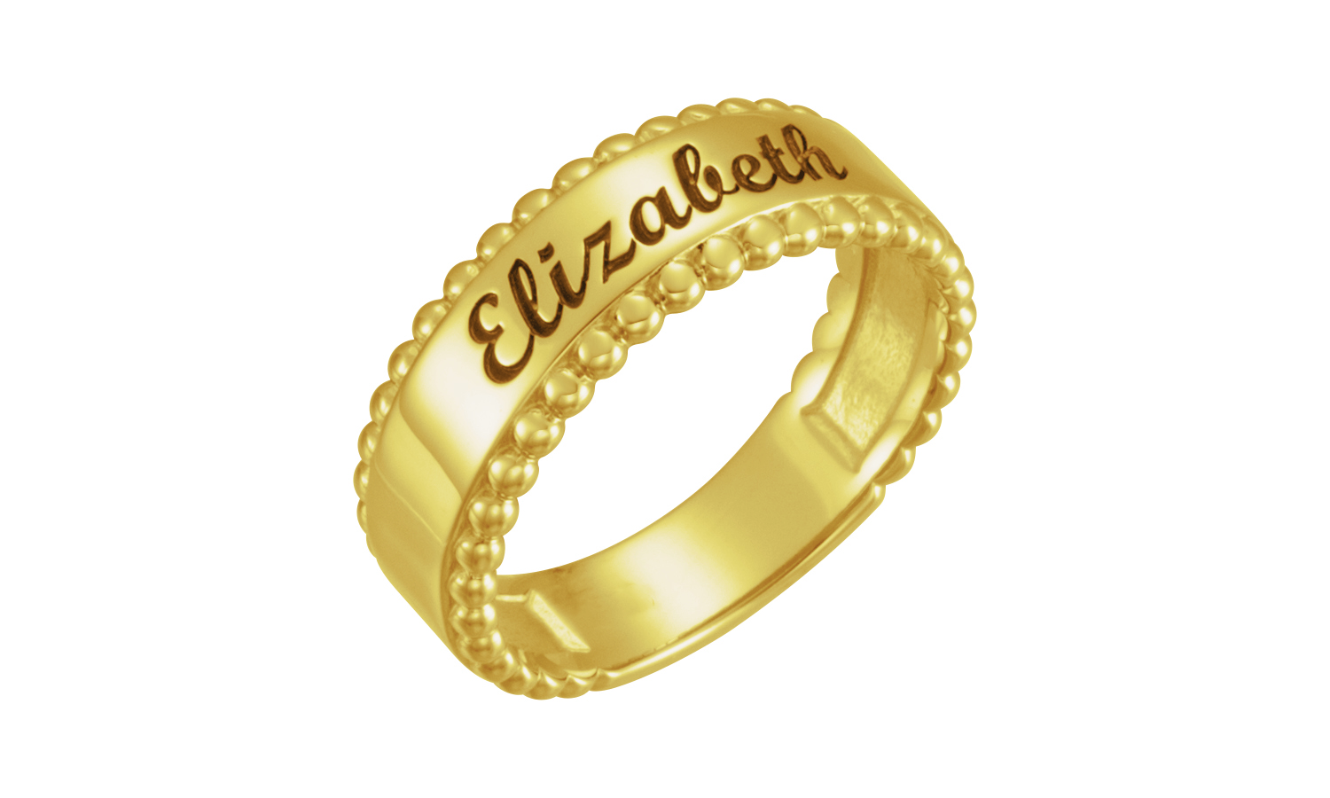 Engravable Beaded Ring