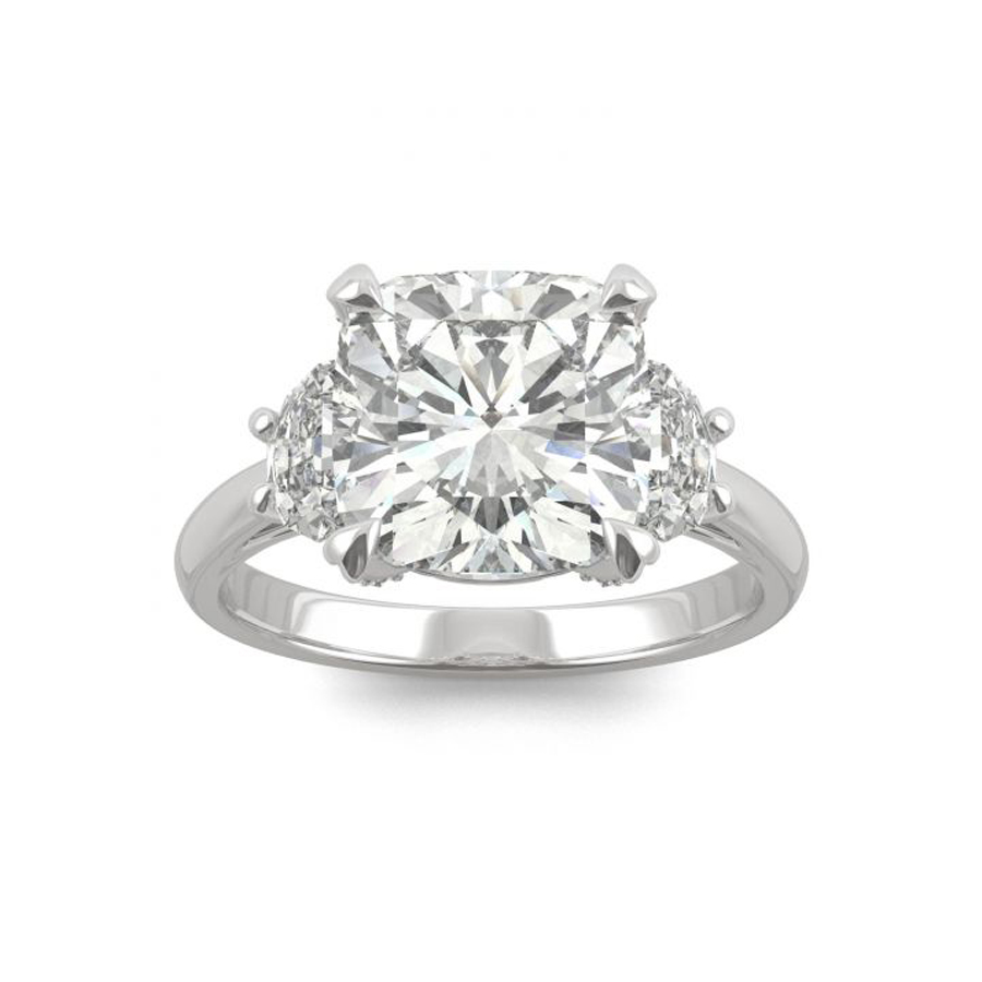 Cushion Moissanite Engagement Ring