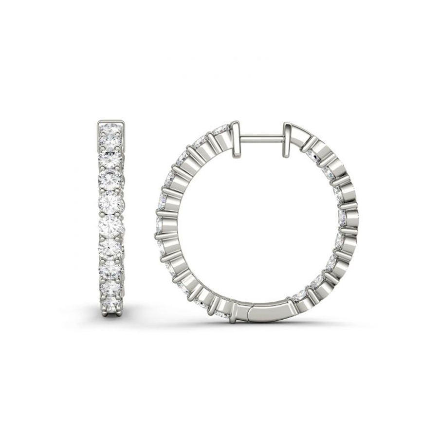 Moissanite Hoop Earrings