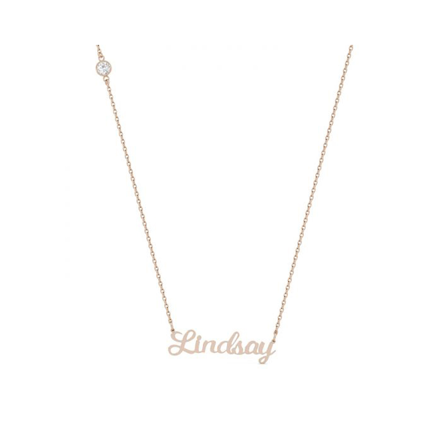 Script Necklace with Accent