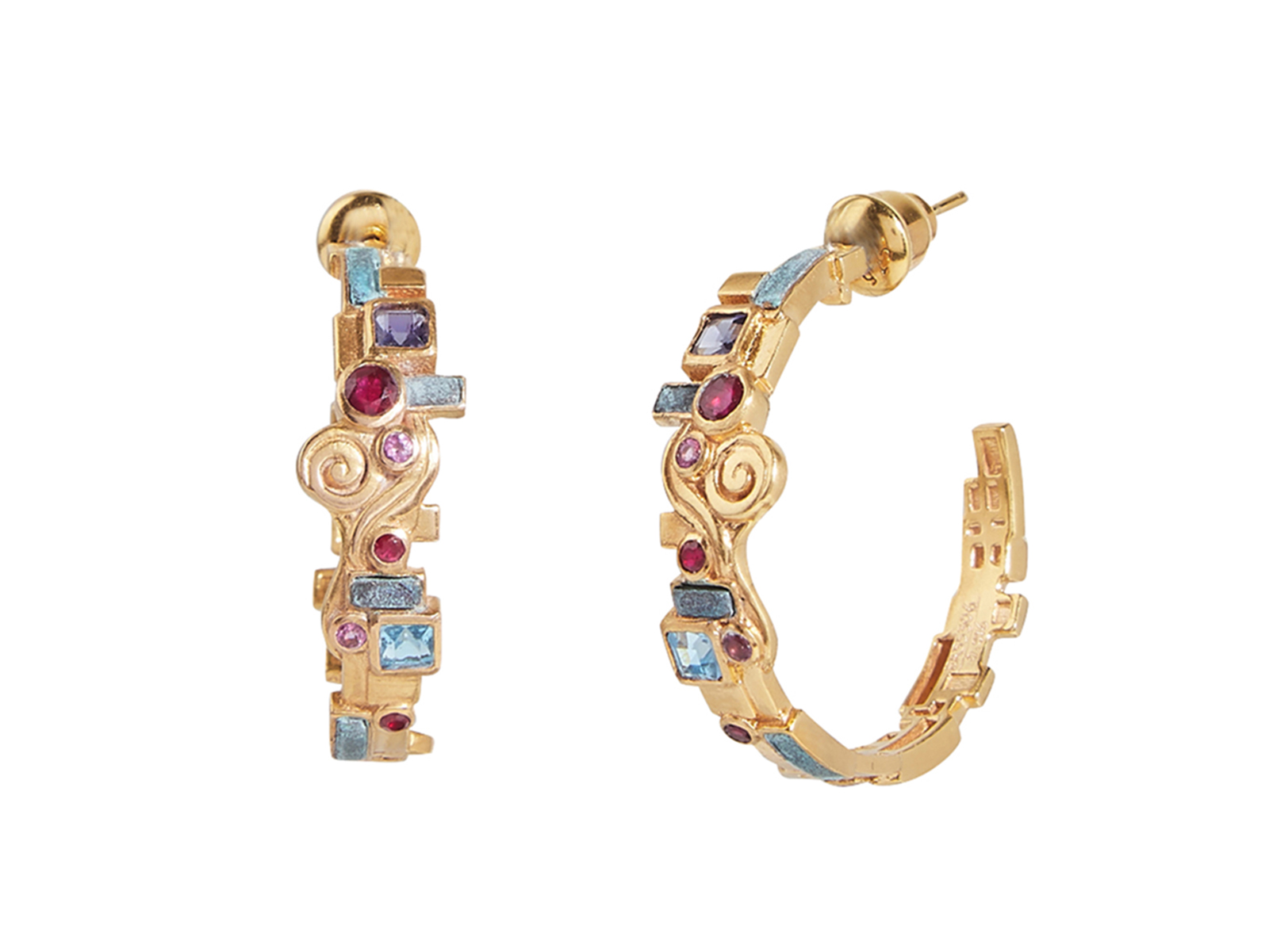 Embrace Collection Gemstone Hoops