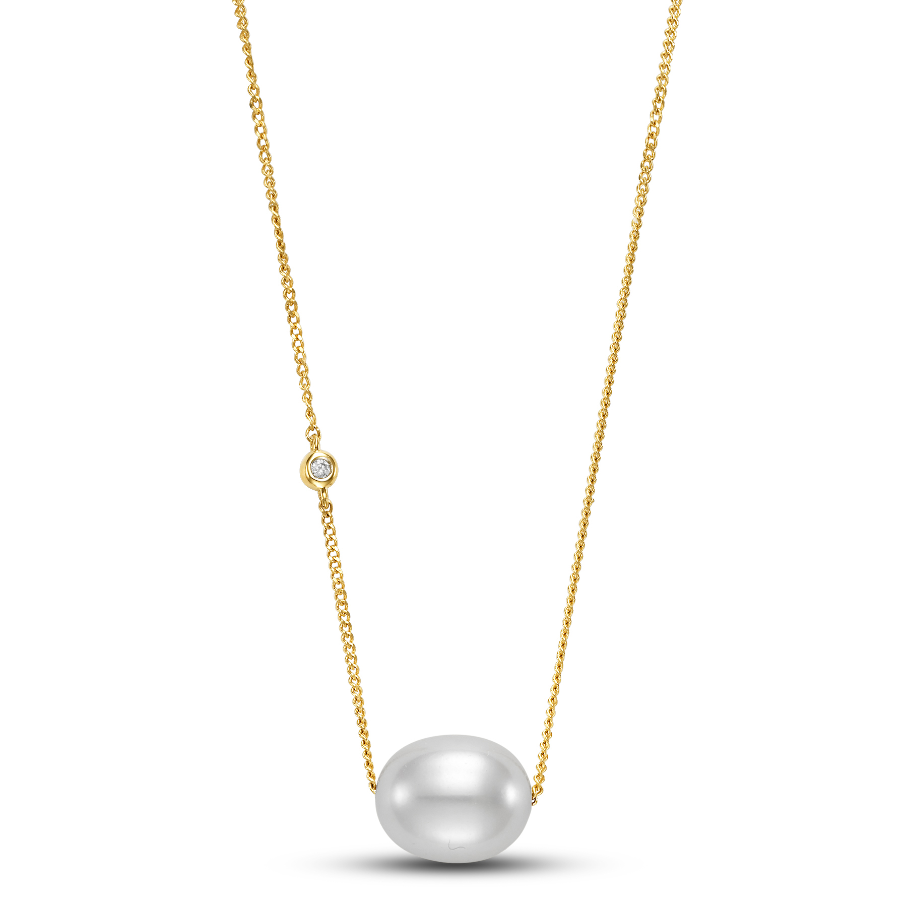 Asymmetrical Pearl Necklace