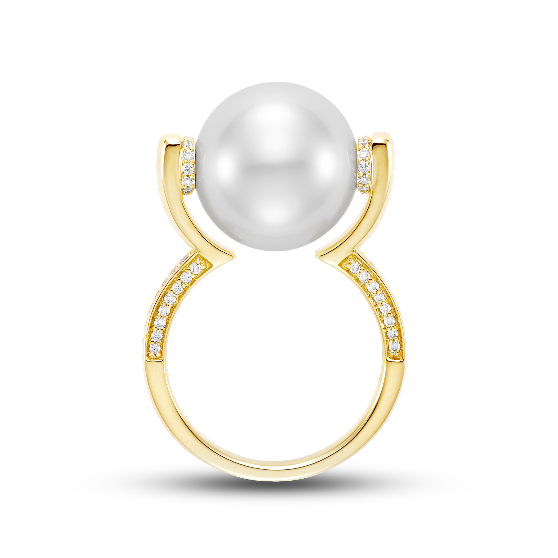 Floating Pearl Cocktail Ring