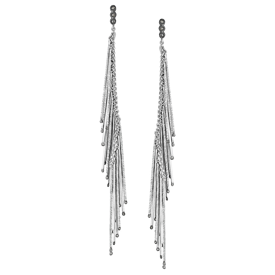 Hanging Stick Diamond Earrings