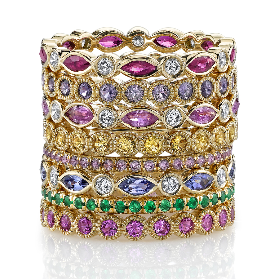 Gemstone Stacking Bands