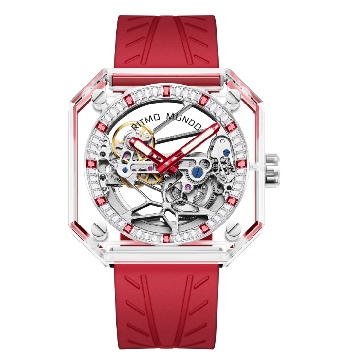 Pegasus Red Clear Watch