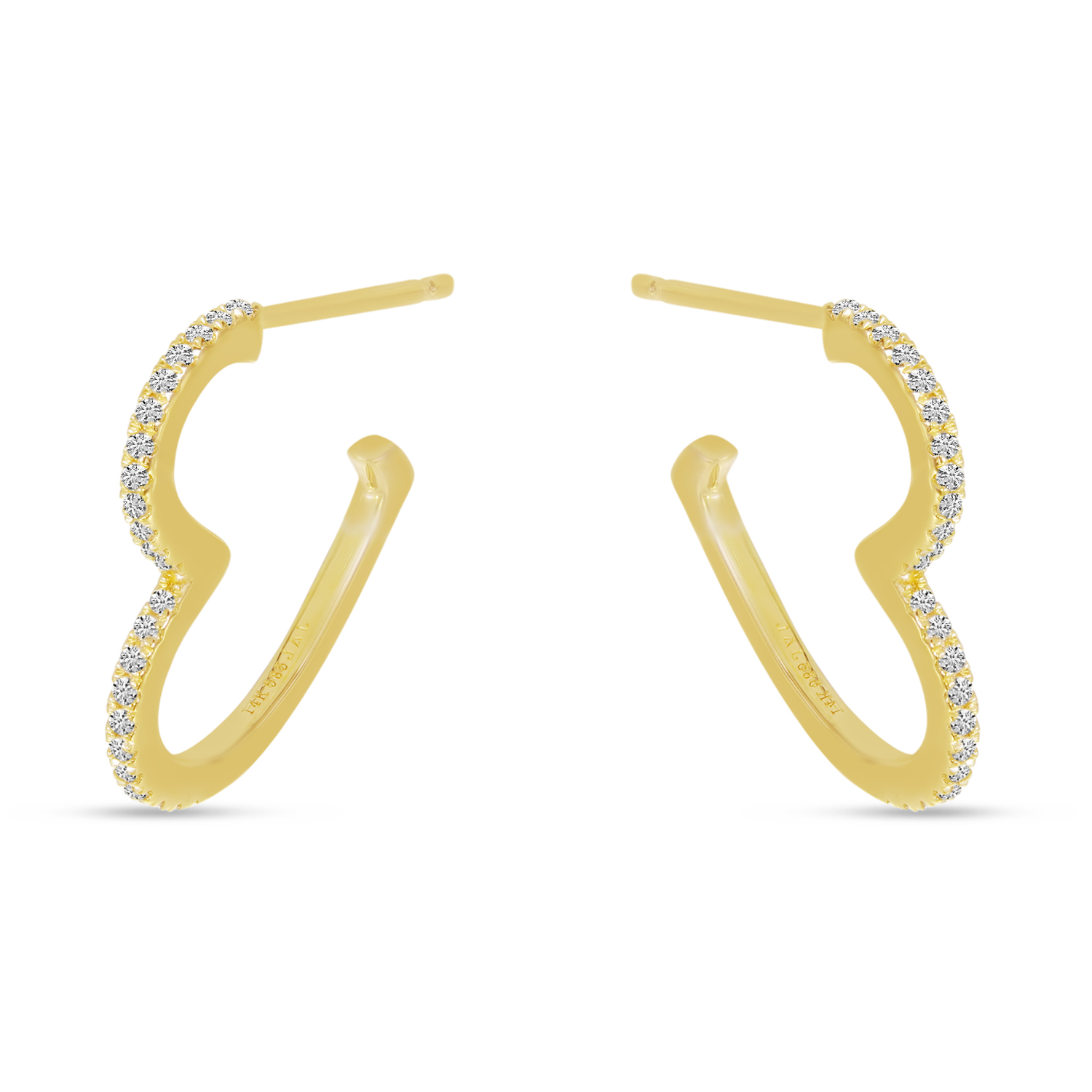 Gold Heart Earrings