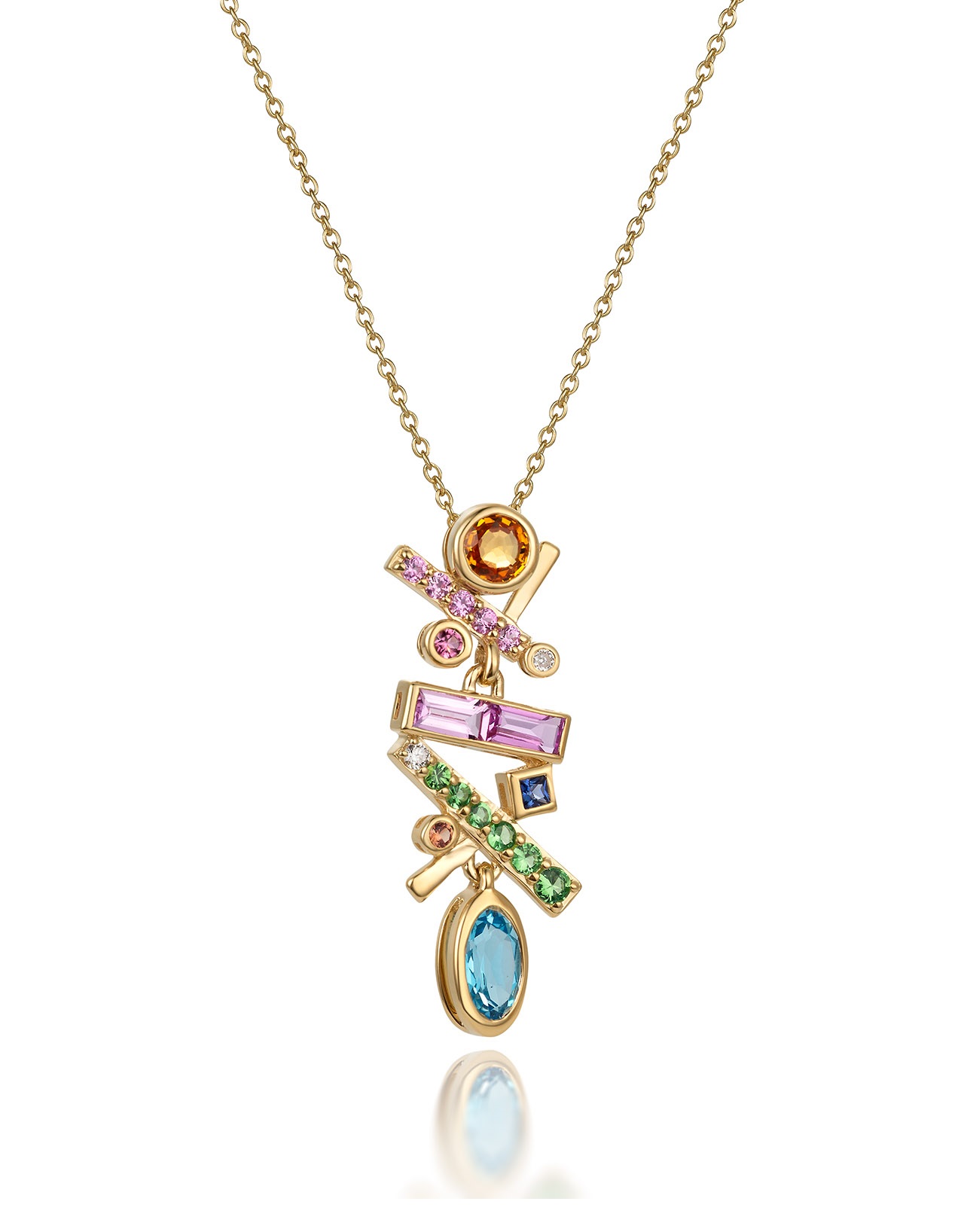 Multi-Color Falling Stars Pendant