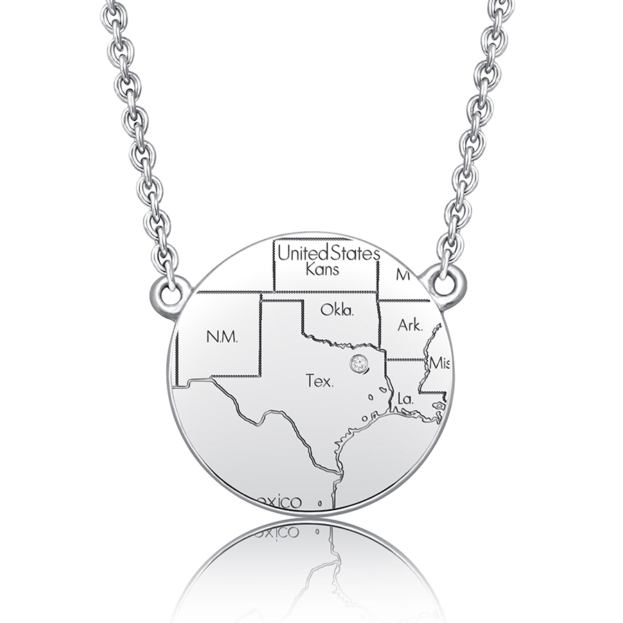 Personalized Map Necklace
