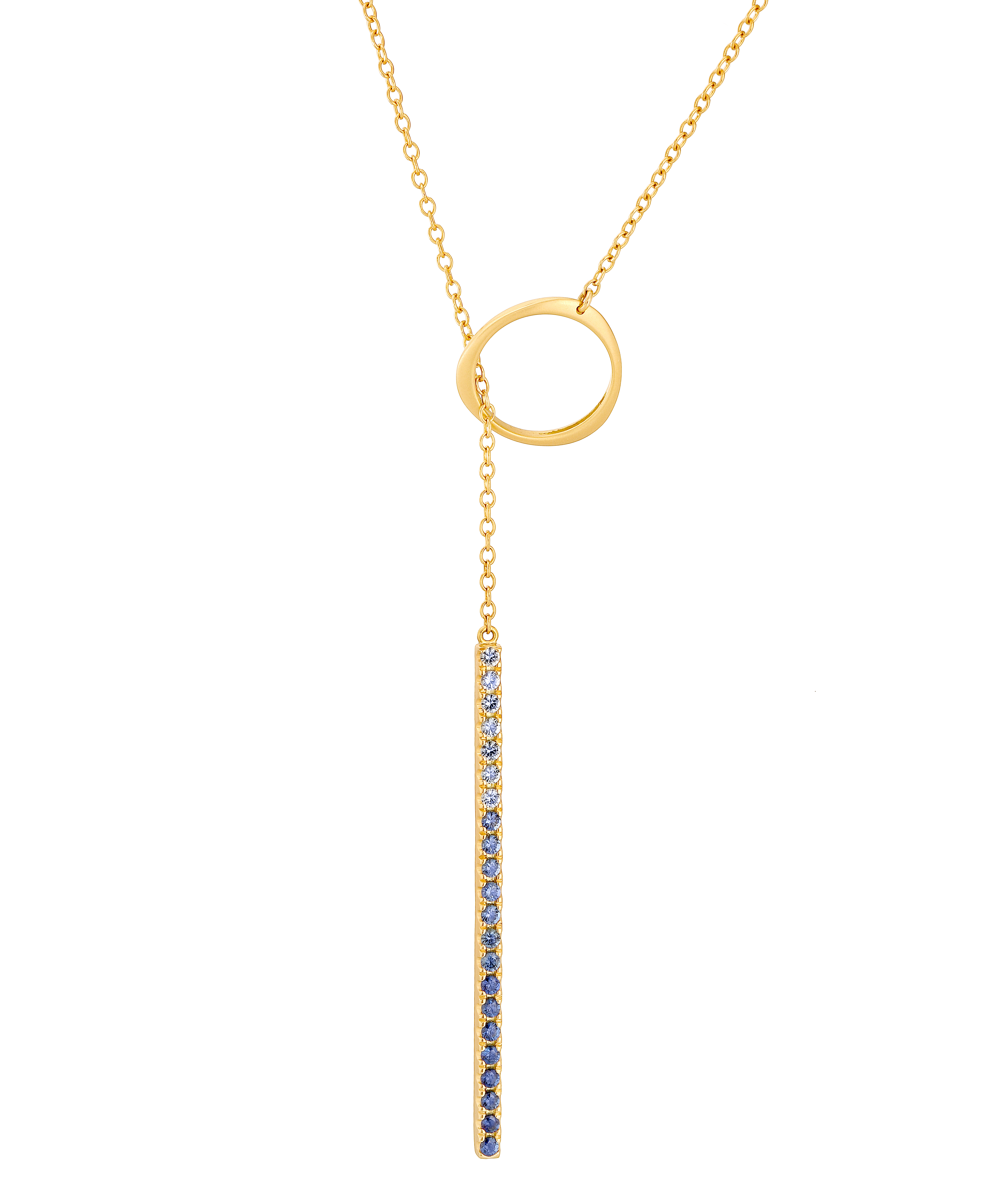 Blue Sapphire Lariat Necklace