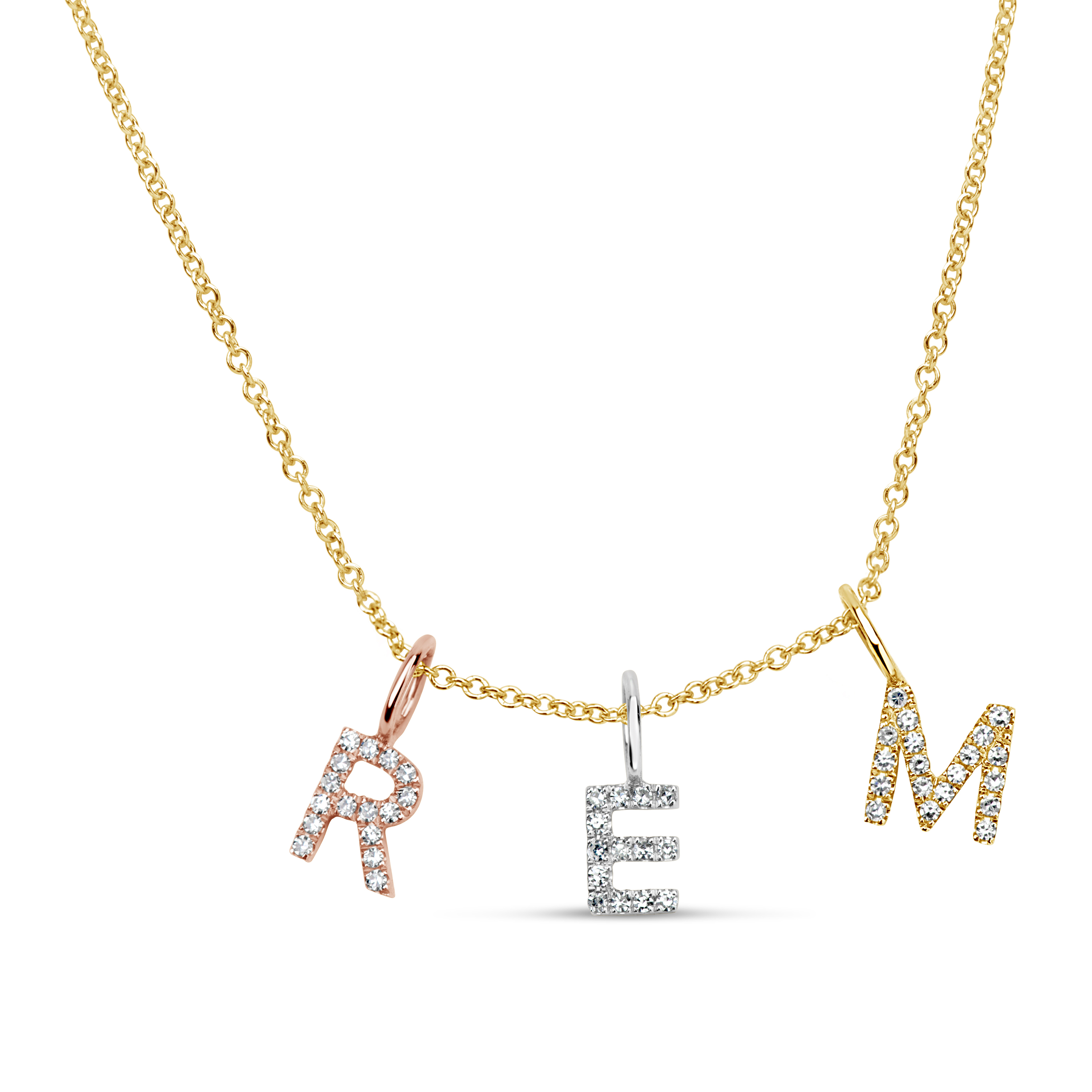 Diamond Letter Charms