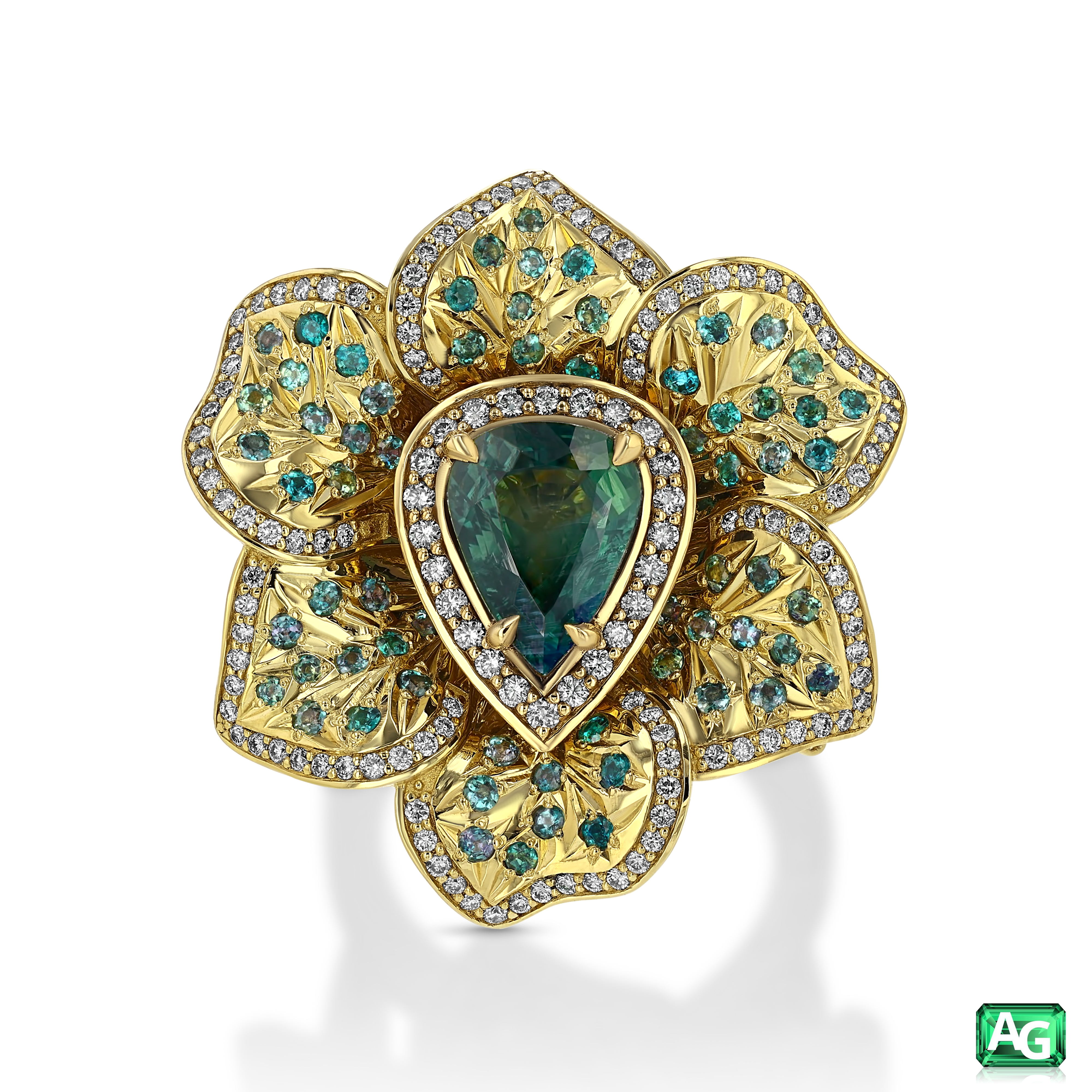 Alexandrite Floral Ring