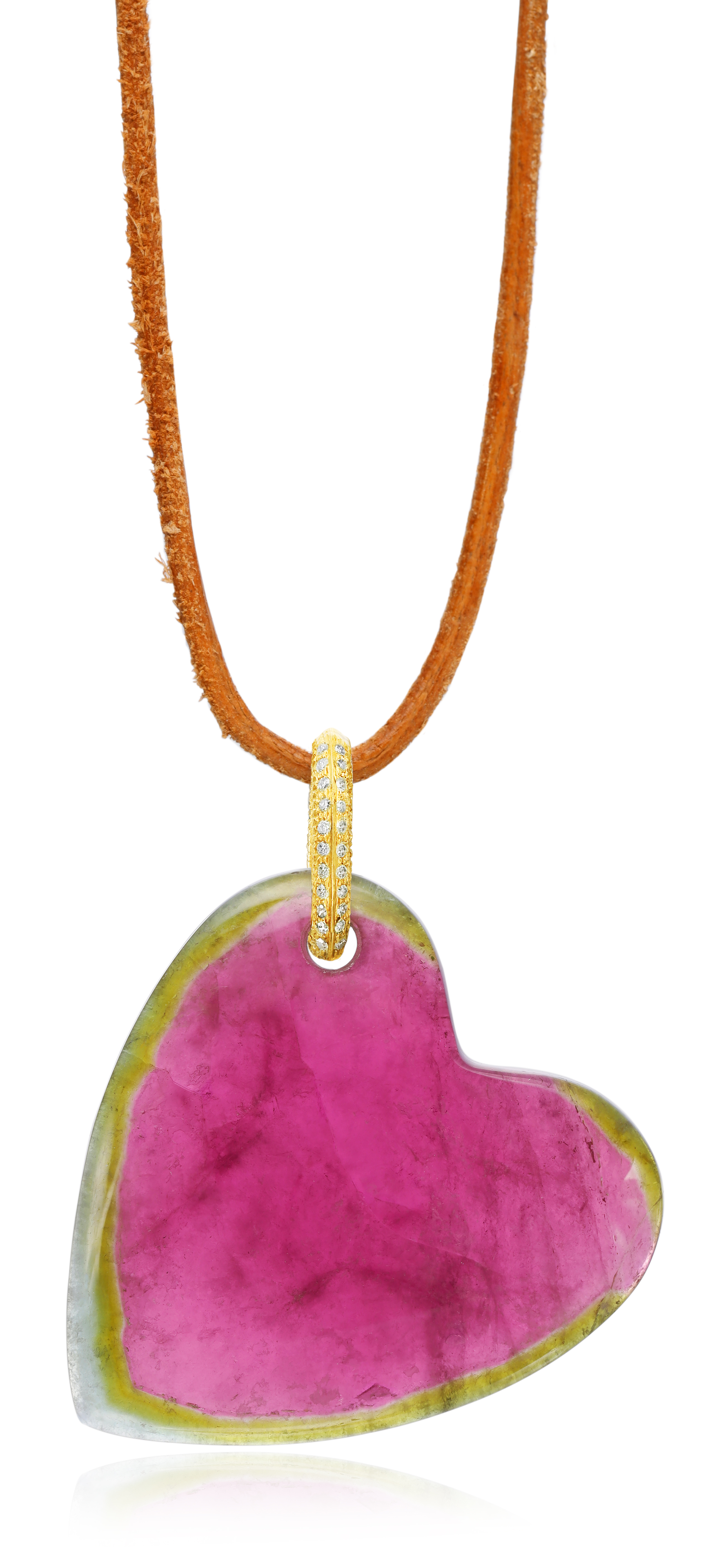 Watermelon Tourmaline Charm