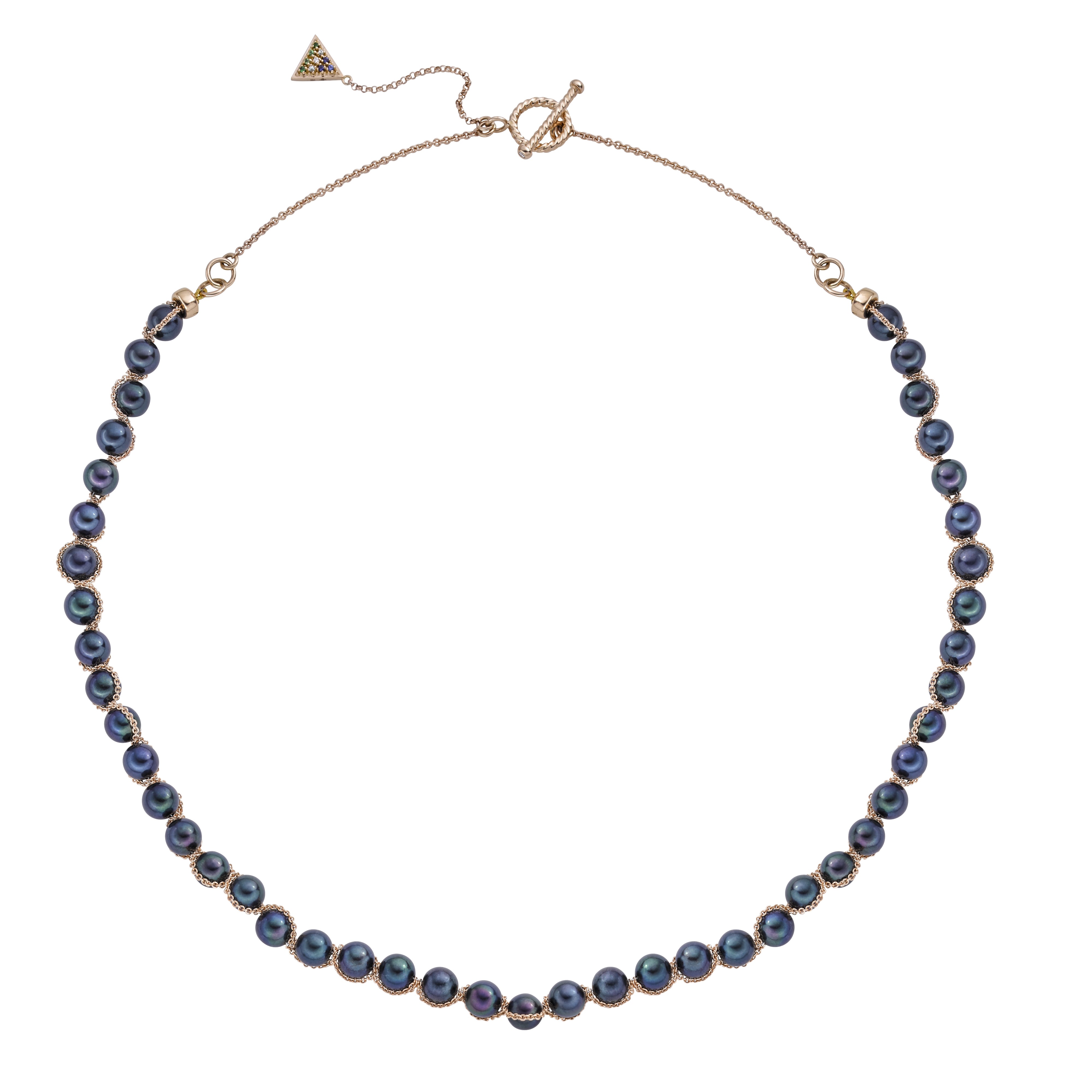 Black Peacock Pearl Necklace