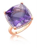 Amethyst Cushion Cut Ring