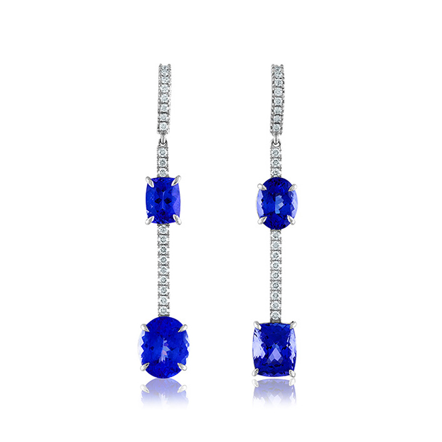 Tanzanite and Diamond Earrings