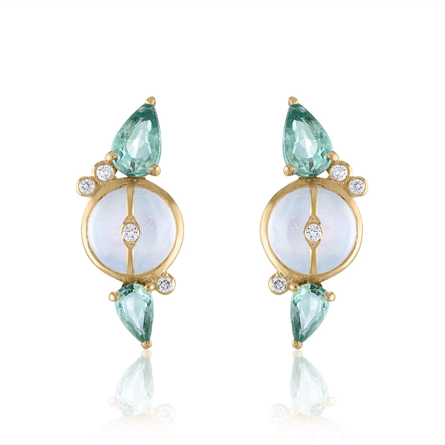 Moonstone Climber Earrings