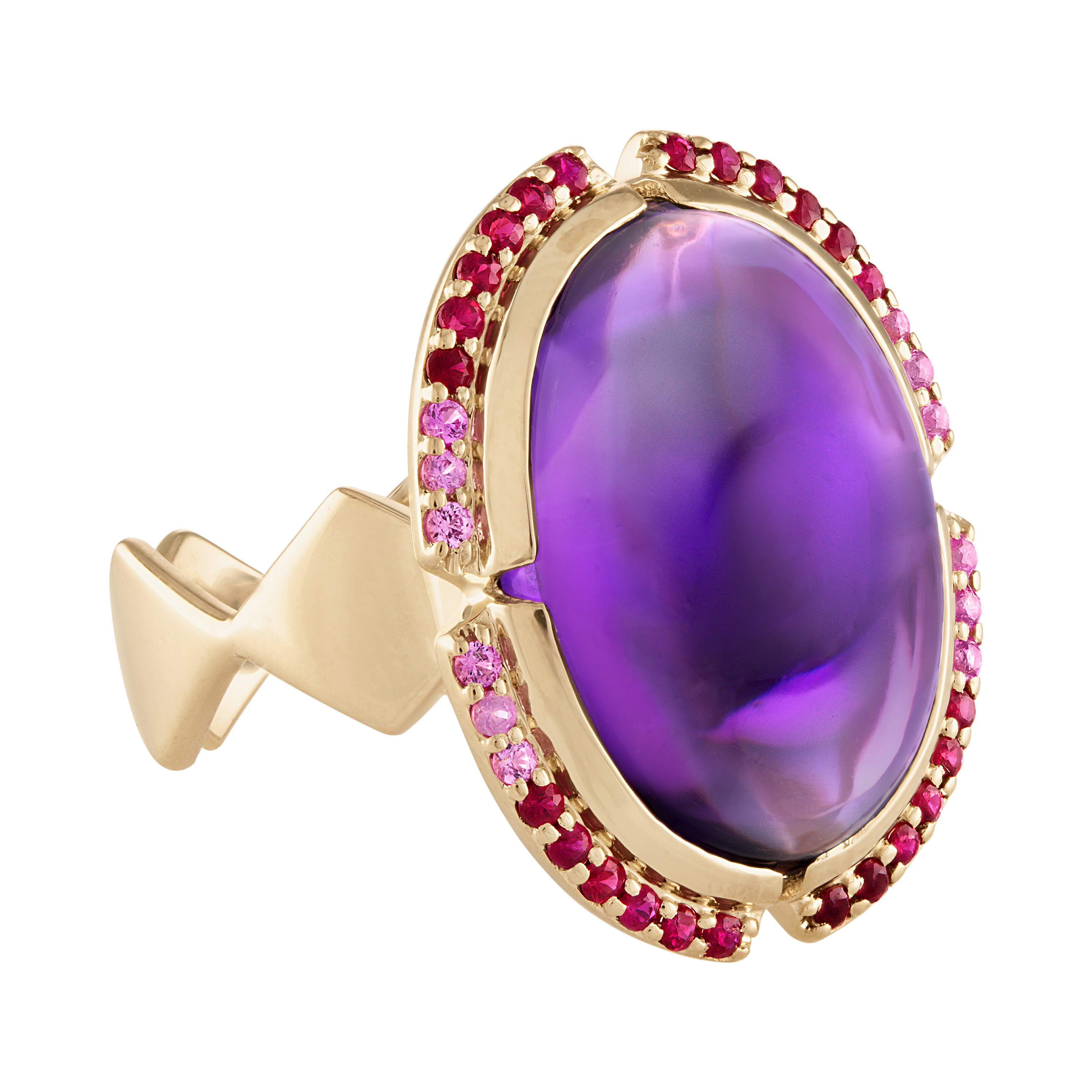 Lucia Cabochon Amethyst Ring