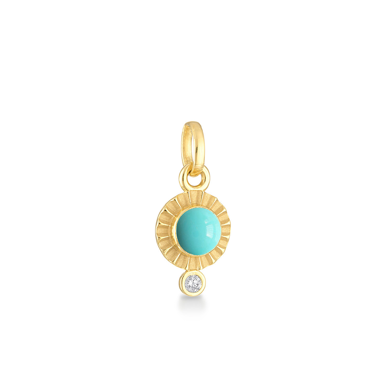 Turquoise and Diamond Charm