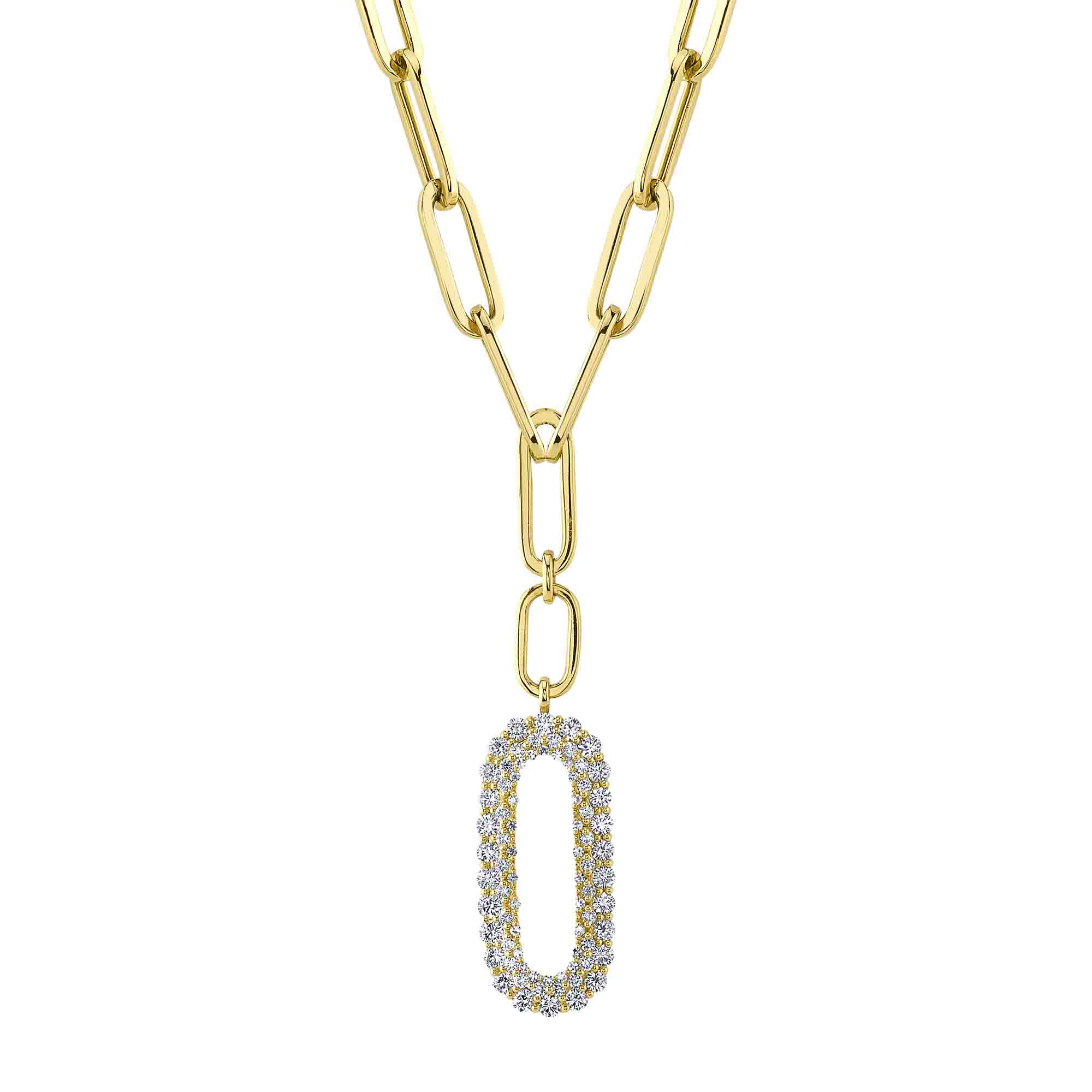 Diamond Paperclip Necklace