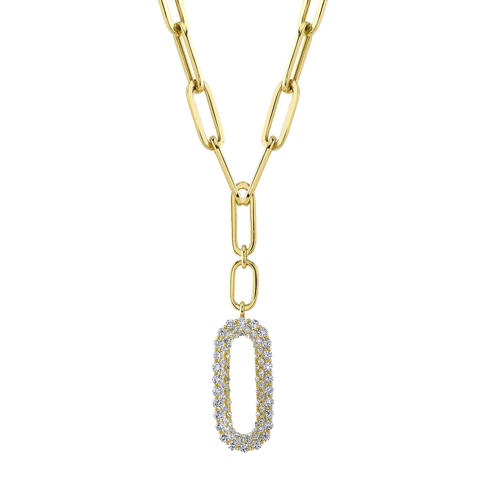 Diamond Paperclip Necklace