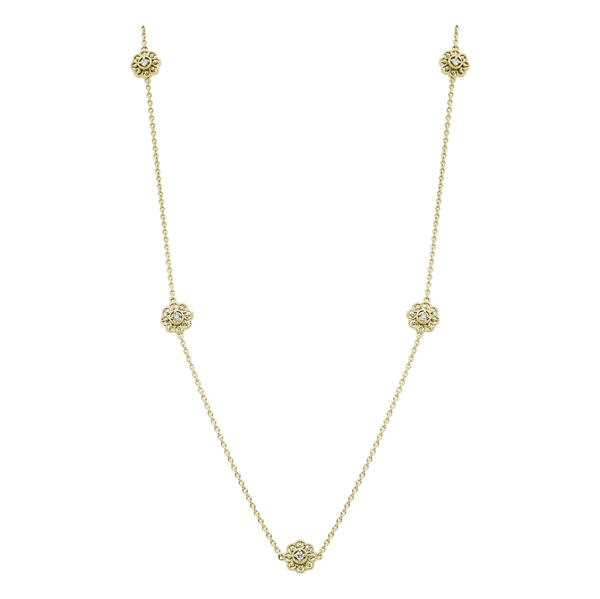 Diamond Flower Necklace