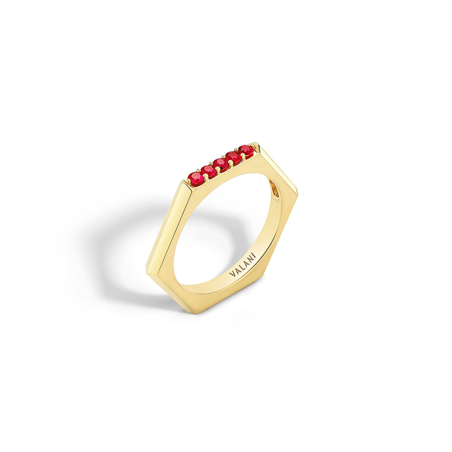 Heva V Ruby Ring