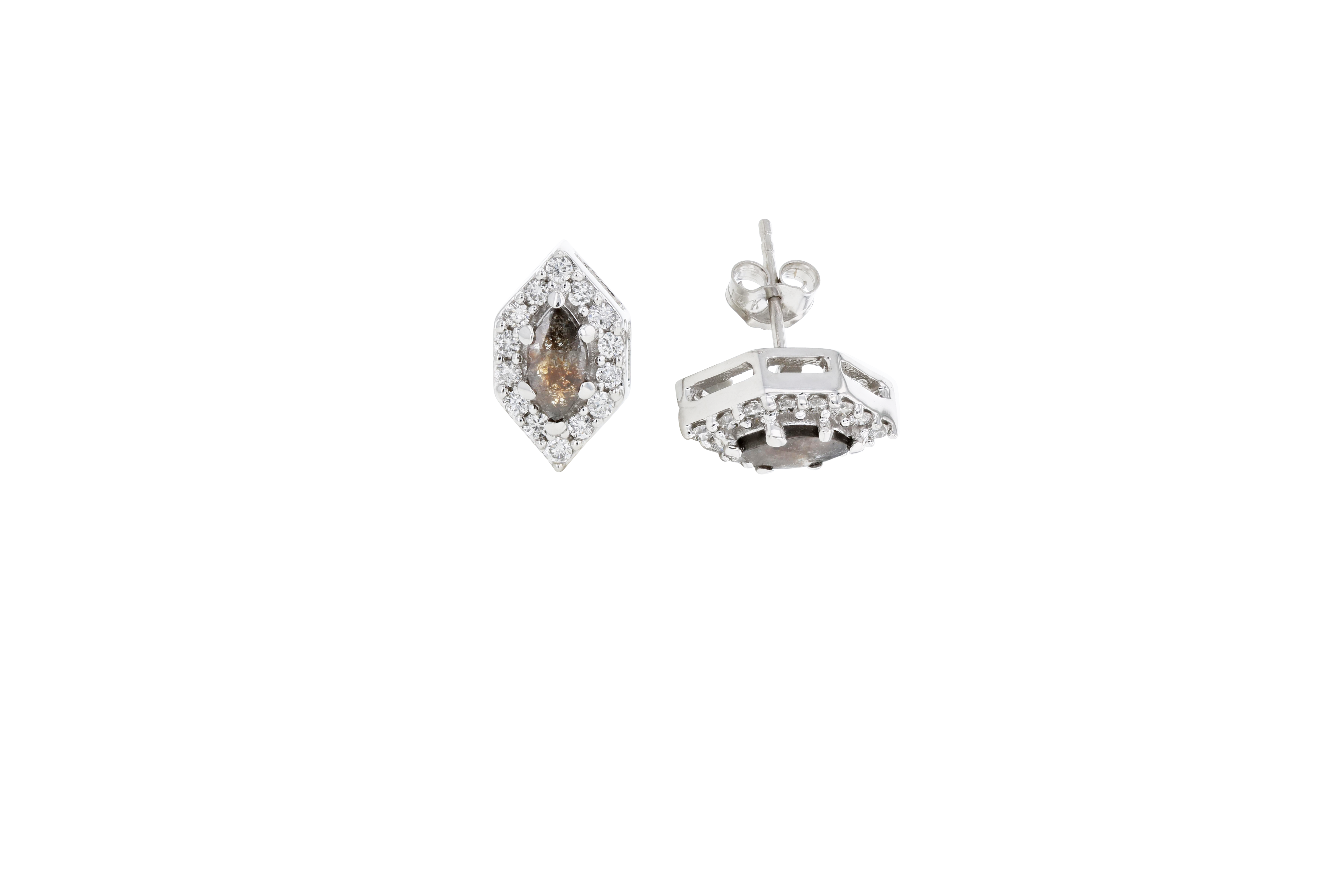 Salt and Pepper Diamond Studs