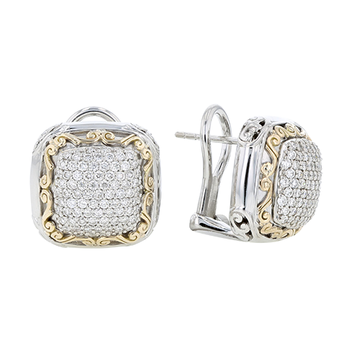 Silver and Gold Diamond Studs