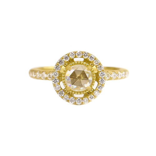 Signature Round Rose Cut Halo Ring
