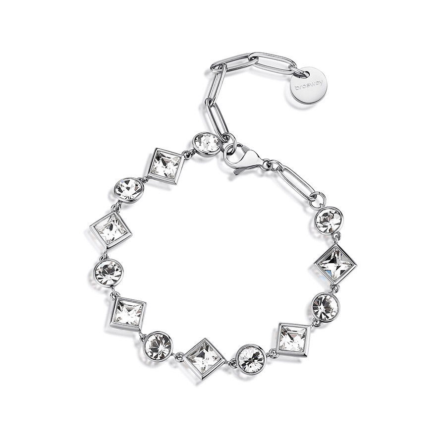 Stainless Steel Bracelet with Crystals