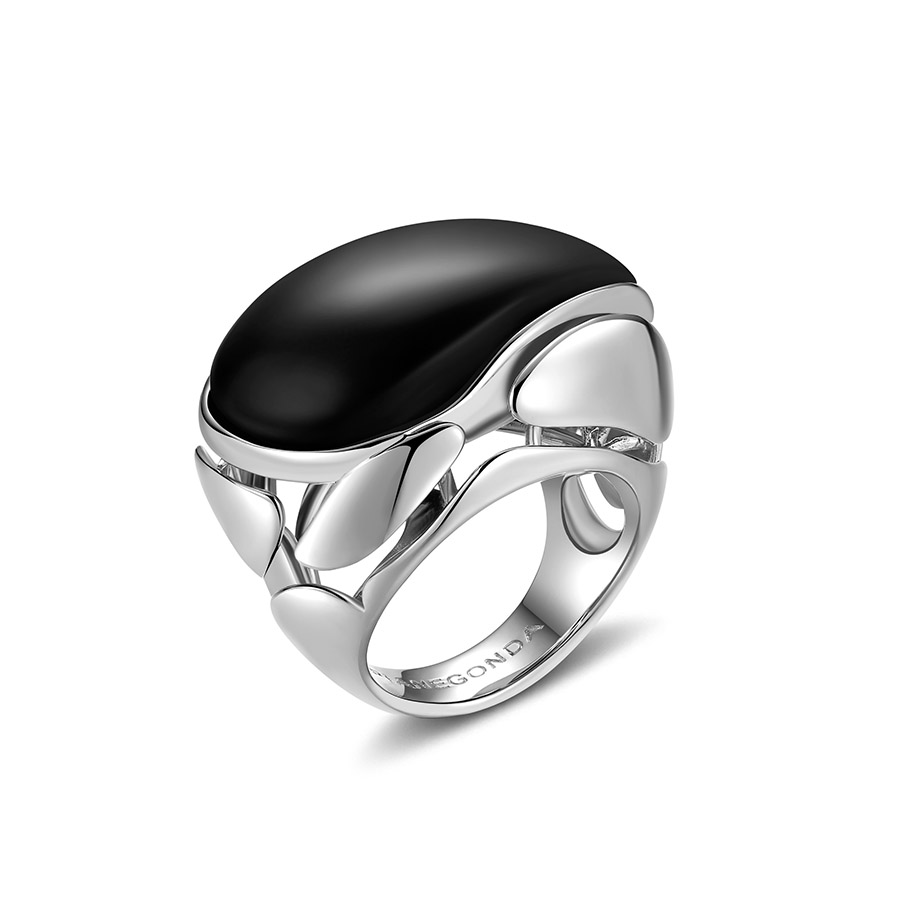 Pianegonda Silver and Onyx Ring